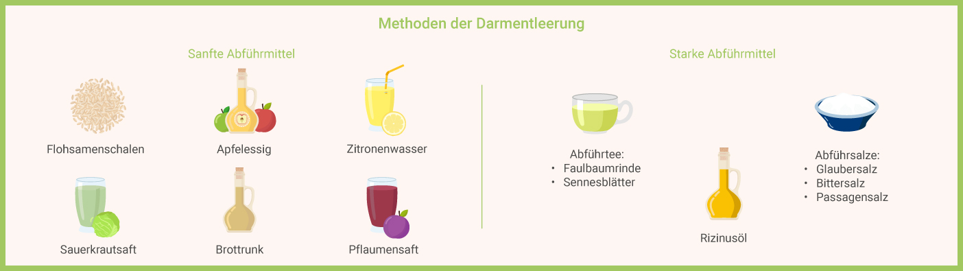 Infografik: Darmreinigung Methoden