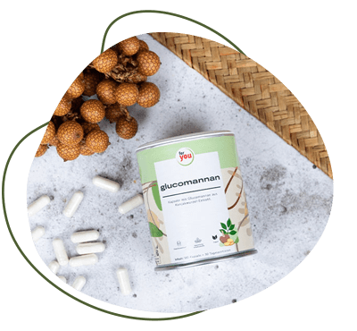 Glucomannan Kapseln - natürlicher Ballaststoff